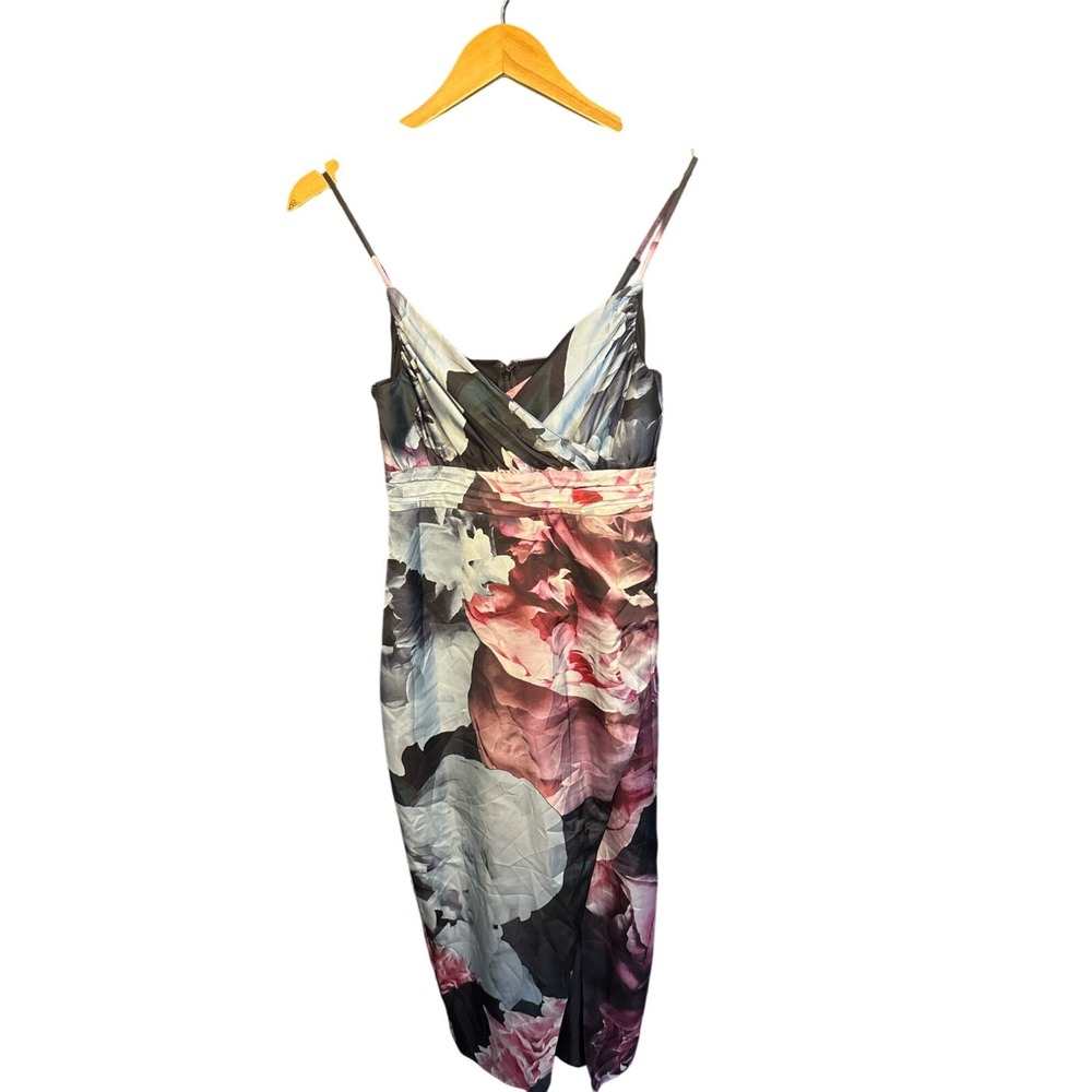 Floral Midi Wrap Dress With Spaghetti Straps By Express‎ Sz 2 NWT